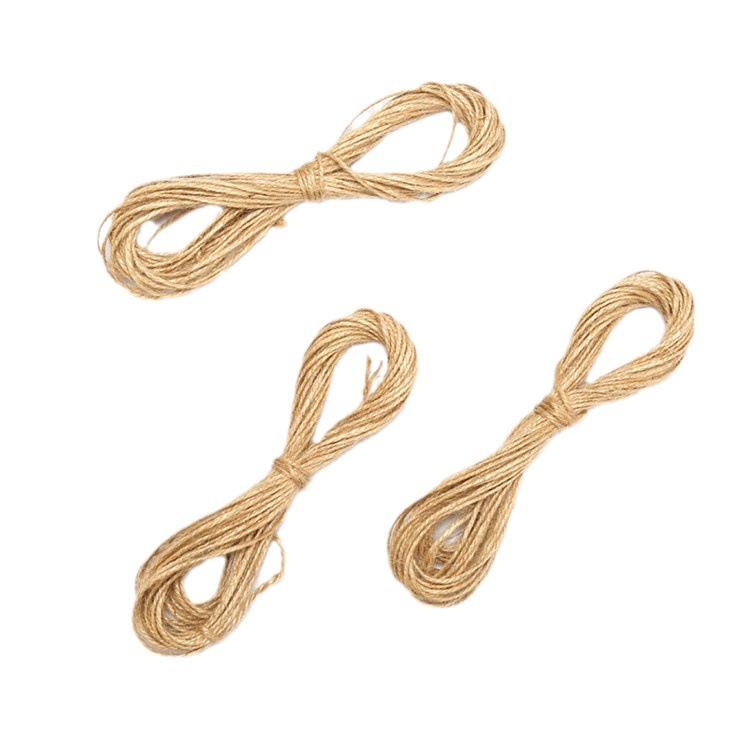 Vintage handmade jute color hemp rope diy lighting decorative hemp rope small roll wholesale photo wall tag complete