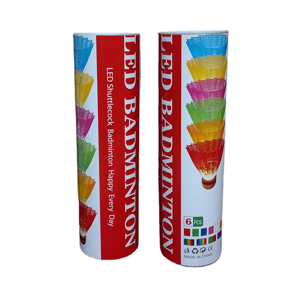 6 pieces of LED resistant nylon luminous badminton foam head
