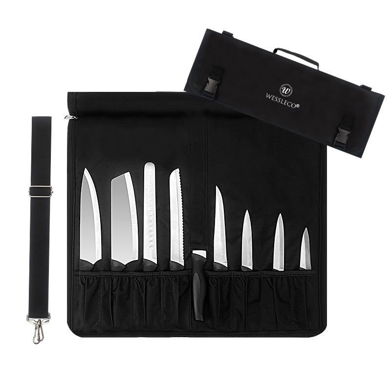 wessleco slicing knife kit outdoor portable chef knife bag cross-border hot mining camping picnic kit