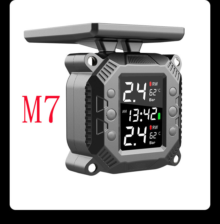 Motorcycle Tire Pressure Monitor 2-wheel Electric Vehicle Tire Pressure Detection Wireless Digital Display External Tire Pressure Detector
