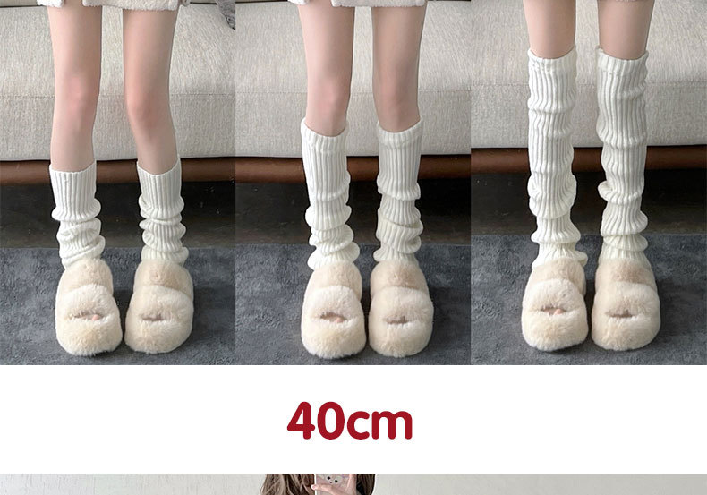 50cm Stacked Socks Lengthened Calf Cover jk Socks Women's Autumn and Winter White Lolita Stacked Socks_voghion.com