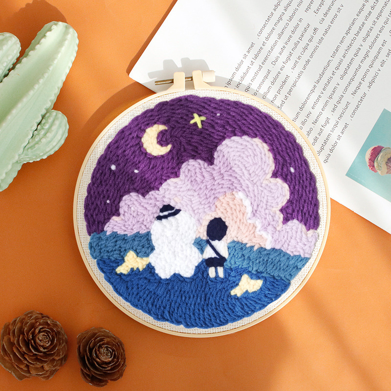 Russian Stamping Embroidery Handmade Embroidery diy Embroidery Material Bag Cute Wool Stamping Le Dun Embroidery Homemade Gift