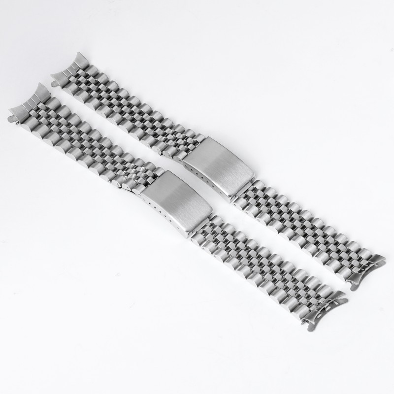 Five beads stainless steel strap log series universal arc mouth watch chain folding buckle 18/20mm