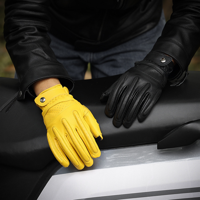 Jezdecké rukavice z ovčí kůže, venkovní, proti pádu, dotyková obrazovka, opalovací krém, prodyšné, terénní motocyklové rukavice pro elektromobily, velkoobchodní výrobci_voghion.com