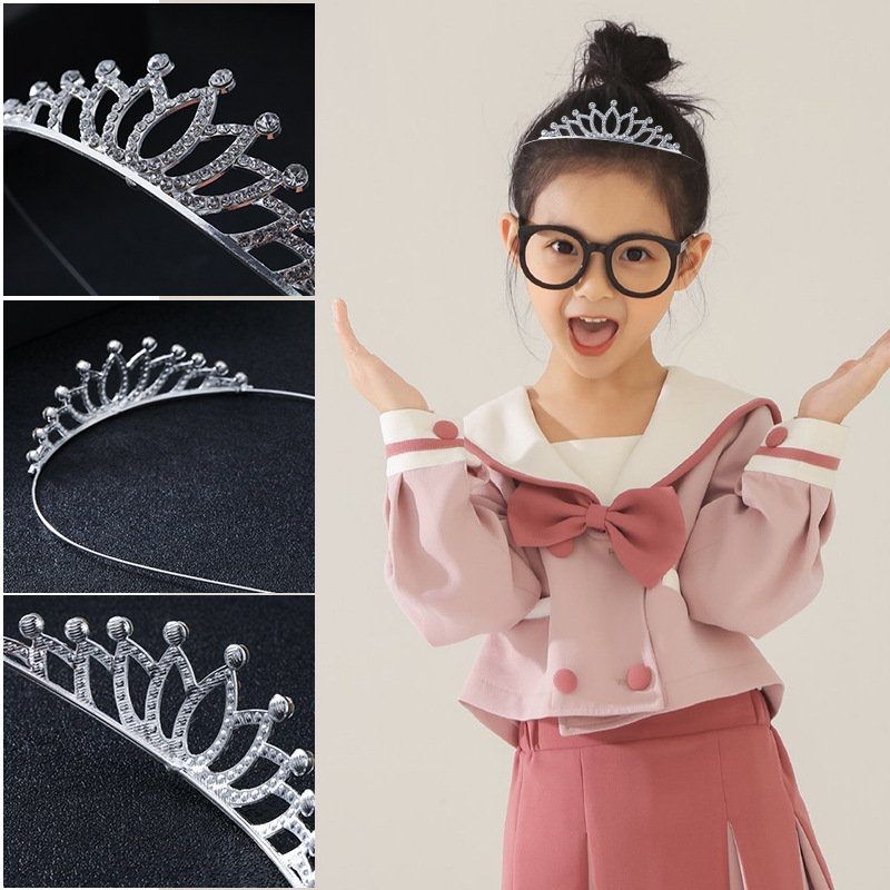 Children's crown headband girls' birthday headdress baby little crown dance dress accessories hair accessories factory direct supply