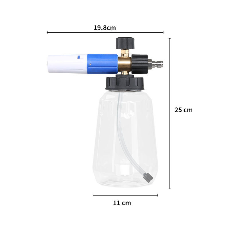 Factory transparent PA pot cleaning machine car wash foam pot high pressure water gun watering pot 1000ML foam watering pot wholesale