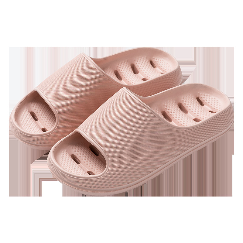 New Style Thick Bottom Non-Slip Bathroom Slippers Women's Summer Home Leakage Household Indoor Shit Feeling Bathing Sandals and Slippers for Men