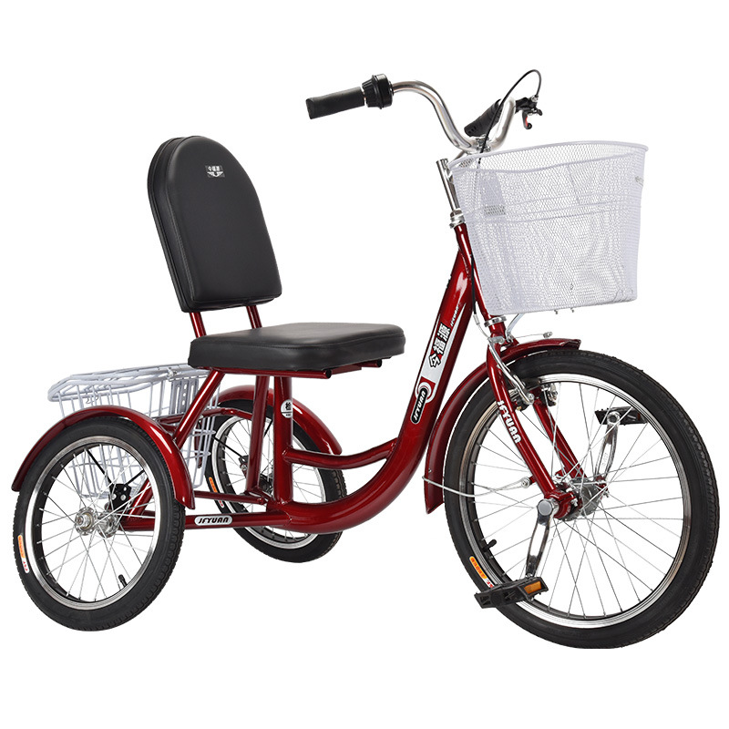 Elderly tricycle elderly walking bicycle human adult pedal outer eight-character small fitness pedal bicycle