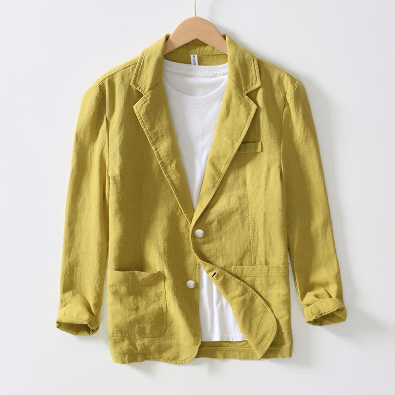 L988 business casual loose fashion solid color single-layer cotton and linen suit jacket jacket a generation of hair