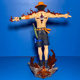 One piece exhibition arm cross ace hand-made cartoon model case toy ornaments