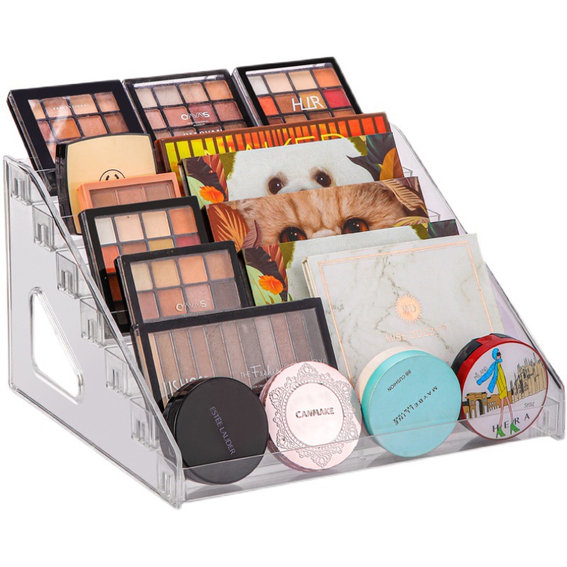 Transparent Acrylic Storage Box Lipstick Display Stand Desktop Cosmetic Finishing Storage Nail Polish Display Stand Plastic
