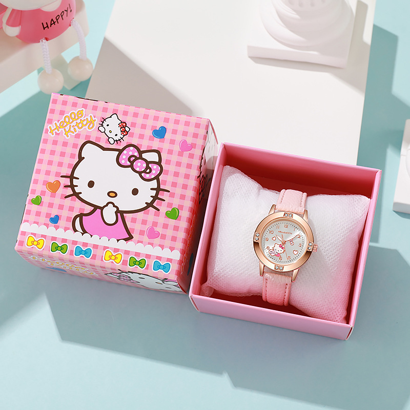 Alloy diamond belt watch female high school students Sanrio quartz watch girls wholesale niche fashion watch foreign trade