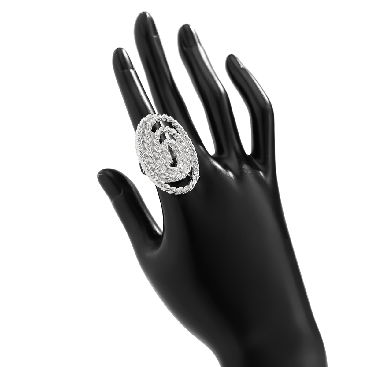 Europa e Stati Uniti transfrontaliero ins esagerato metallo vento piega perla anello personalità dolce fresco linea anello aperto anello_voghion.com