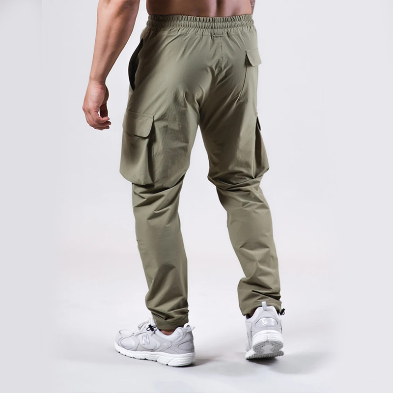 Muscle Sports Pants Men's Fitness Brothers Workwear Pants Thin Stretch Legs Running Training Pants Cross-Border