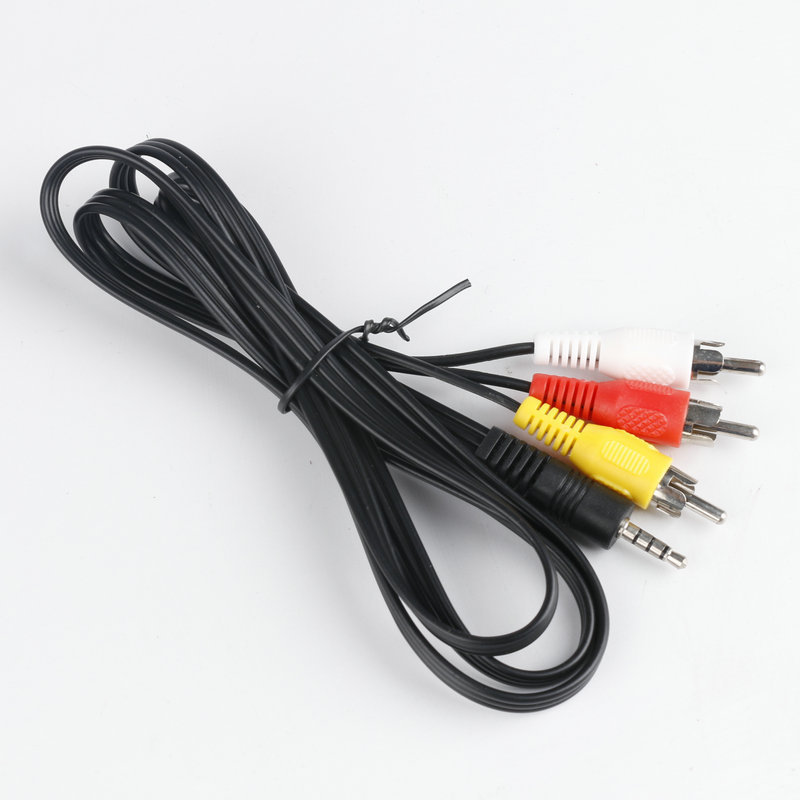 3.5 to 3RCA line, a pair of three red, yellow and white audio lines, video lines, one point, three Lotus head AV lines, 1.5 meters
