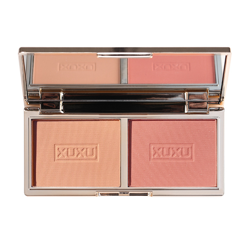 XUXU flower fairy two-color blush matte natural repair rouge red nude makeup 2022 New blush plate