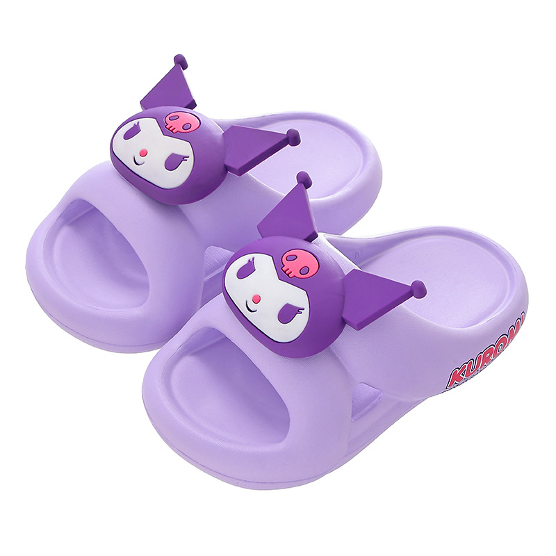 Genuine Sanrio Children's Slippers Girls' Indoor Home Odor Deodorant Non-Slip Kulomi melody One-Word Slippers for Boys