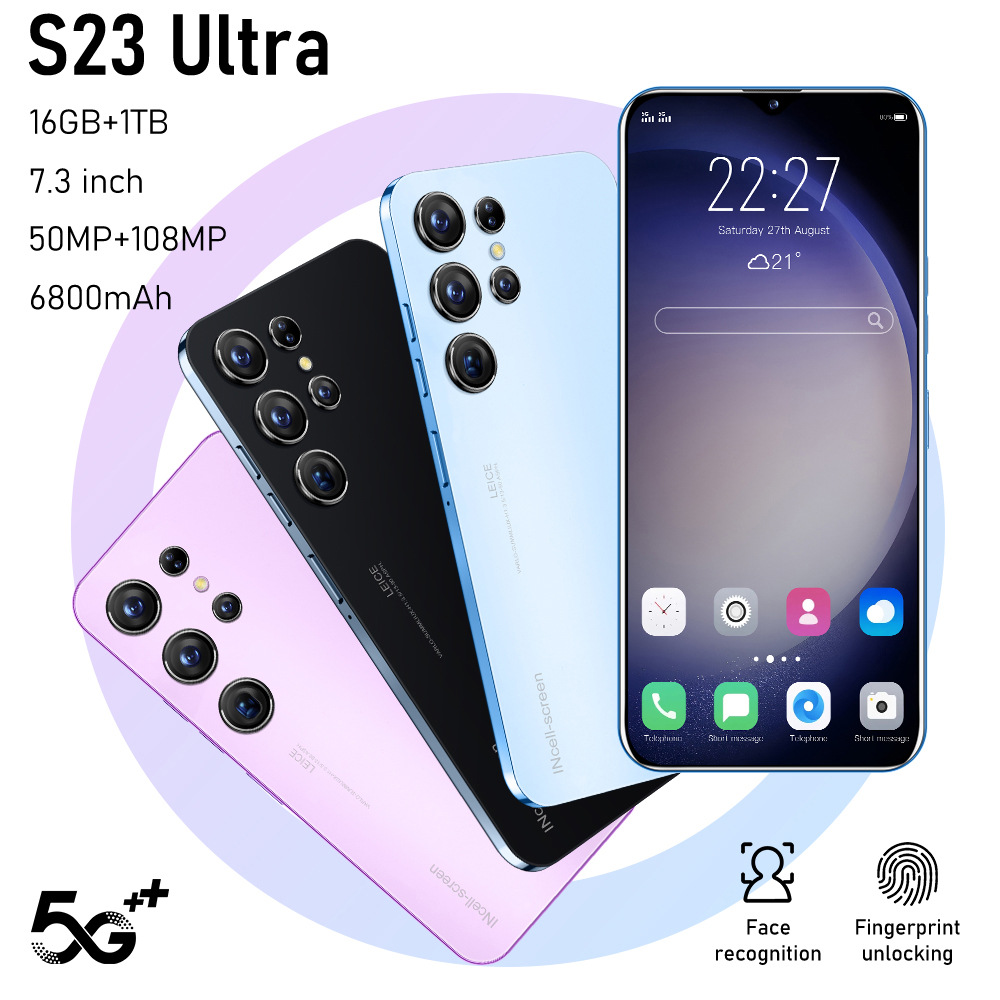 S23 Ultra Cross-border Mobile Phone Spot 7.3 "HD 16 1TB Android Smartphone Foreign Trade