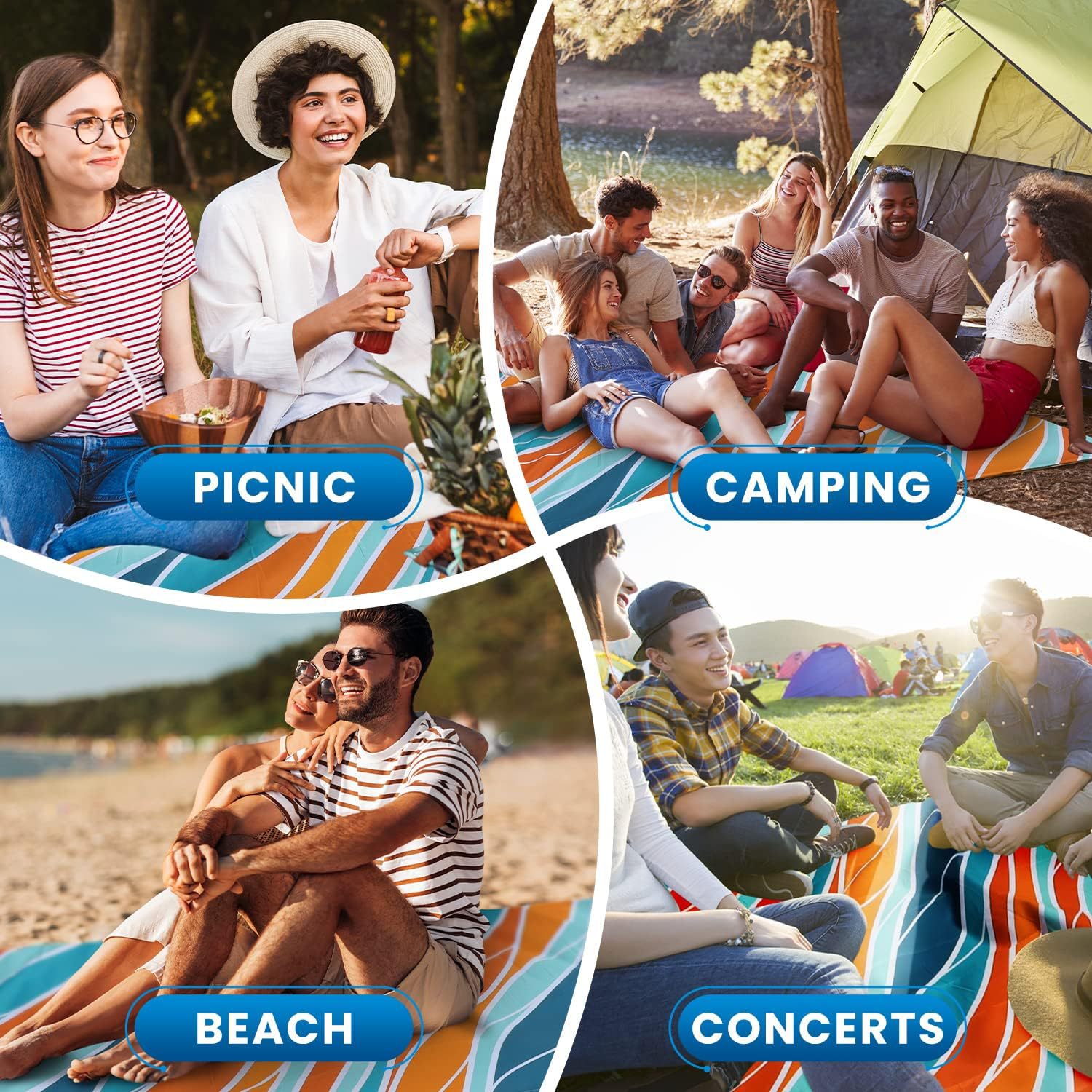 Cross-border outdoor camping beach supplies color sand-free beach mat storage bag foldable lightweight camping moisture-proof mat
