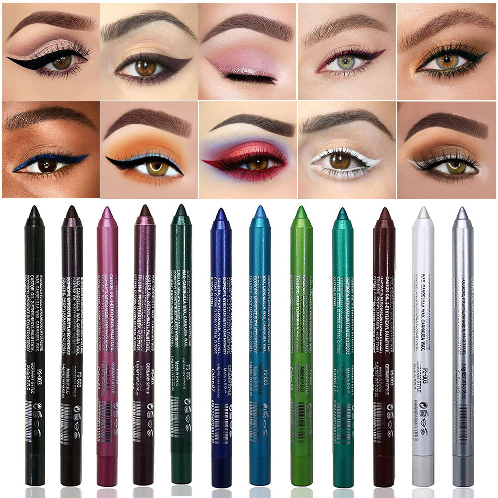 Cross-border exclusive 14-color color eyeliner glue pen pearlescent eyeshadow Pen Waterproof non-smudging evpctDNM Amazon new