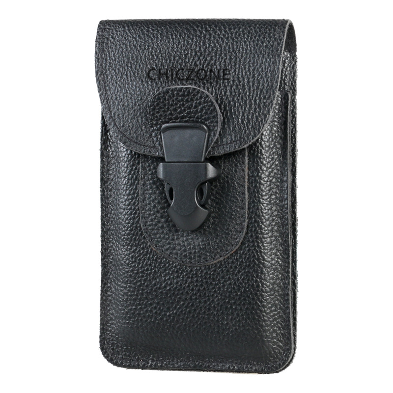 Mobile phone bag men wear belt waist bag leather mobile phone case waist bag multi-functional waist mobile phone bag wholesale
