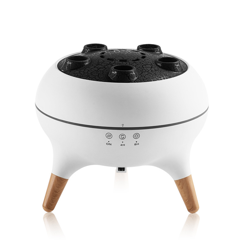New Smoke Ring Multi-spray Aromatherapy Machine Desktop Flame Humidifier Home Heavy Fog Colorful Light Remote Control