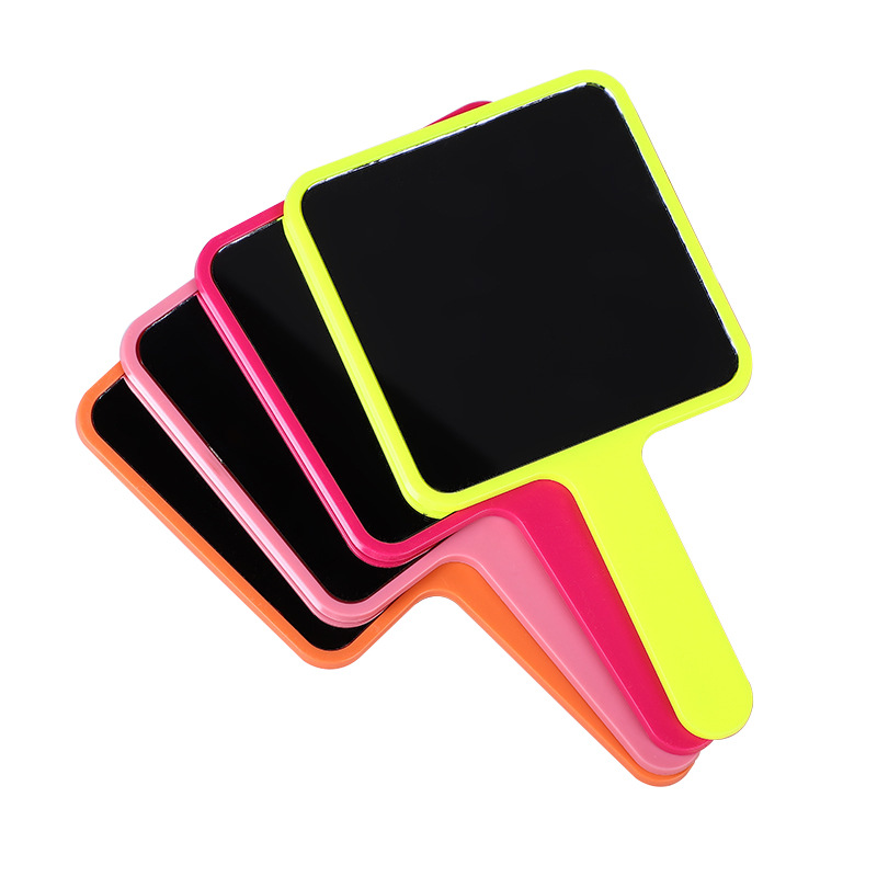 Girls' handle mirror makeup mirror square large portable handheld mirror dormitory fashion small mirror factory direct sales