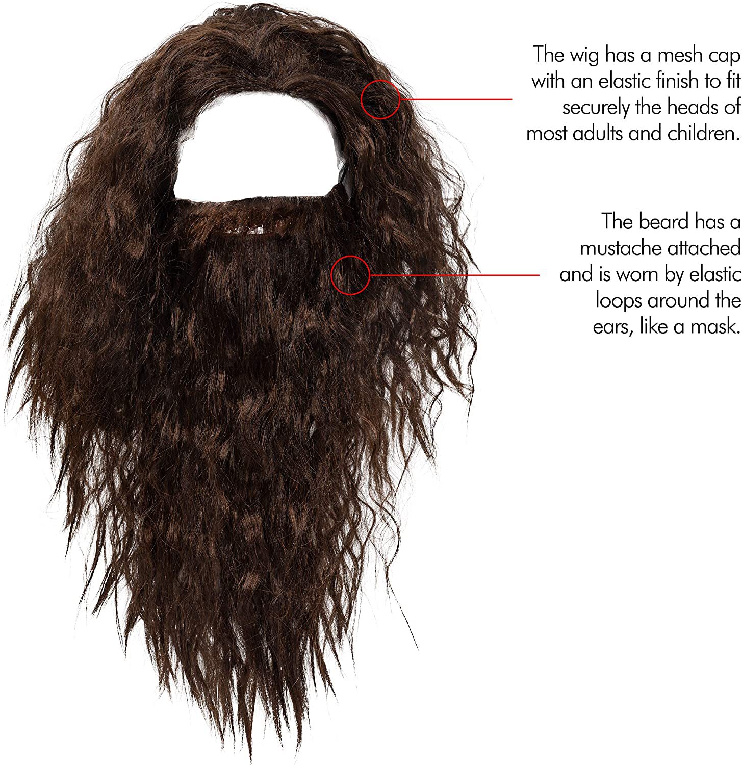 Christmas Grandpa Wig Beard Wizard Wigs Beard Suit Lord of the Rings Gandalf Wigs Beard