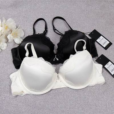 European and American French single thin back small chest underwear women push up breast holding anti-sagging sexy lace bra