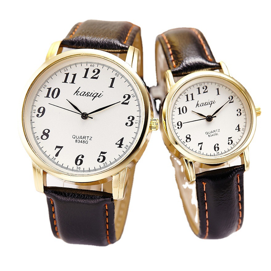 New style Korean style couple watch women's belt genuine goods electronic fashion Men's Watch student quartz watch