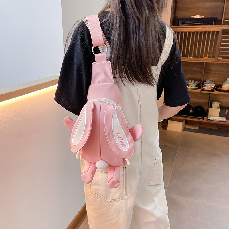 Children's Bag Women's 2022 Summer New Cute Rabbit Ears Shoulder Crossbody Bag Japanese Casual Chest Bag Women's Trendy