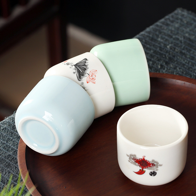 Dehua ceramic wine glass two two 100 ml white wine yellow wine glass wholesale