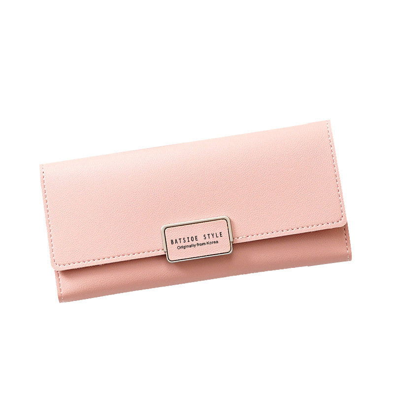 Women's wallet Korean-style three-fold long buckle clutch multi-card PU leather wallet factory direct sales one generation