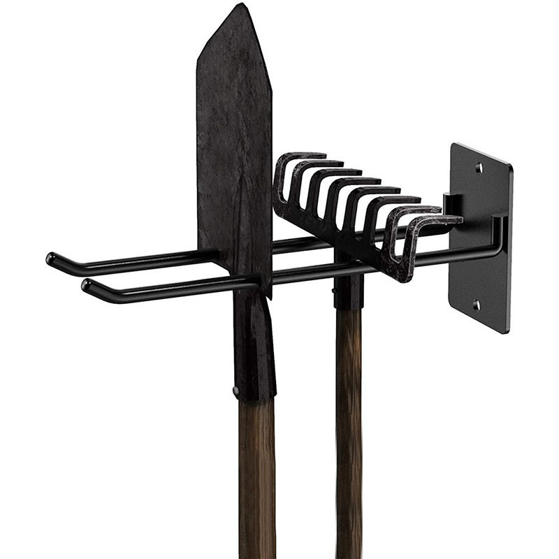 American Style Iron Garden Tools Display Wall Mounted Storage Rack Wall Shovel Rake Broom Hose Spade Storage Rack