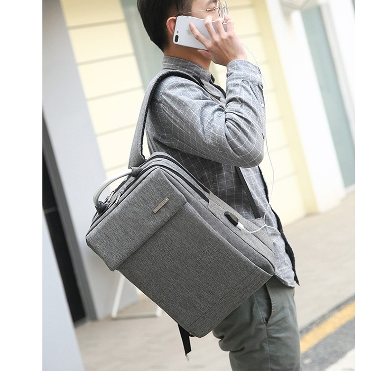 Wholesale Business Backpack Men's New Simple All-match Commuter Computer Bag Waterproof Wear-resistant Multifunctional Travel Bag