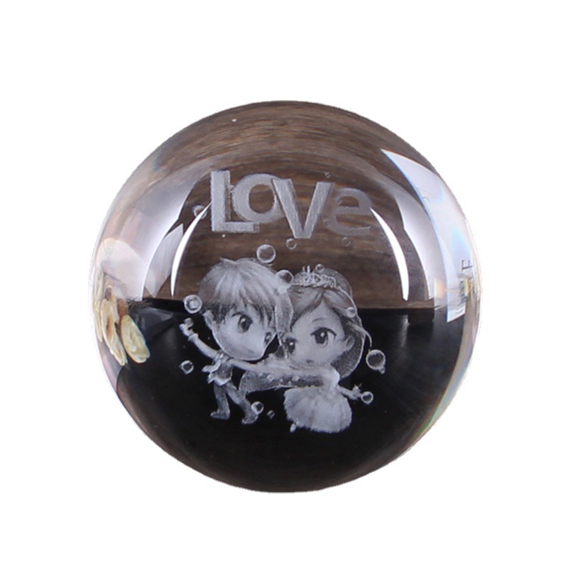 Factory direct crystal ball custom 6 8 10cm crystal ball custom glass ball engraved cross-border spot wholesale