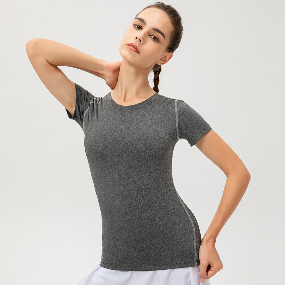 Women's PRO Tight Training Short-sleeved Sports Fitness Yoga Sweat Quick-drying Short-sleeved Shirt T-shirt Clothes 2003