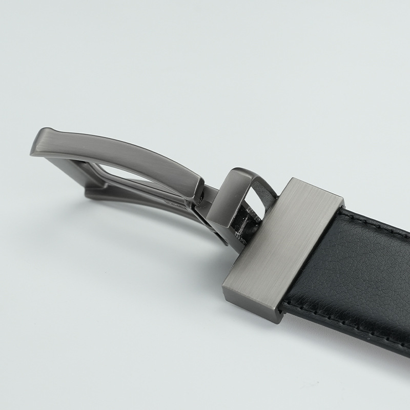 Men's leather belt double-sided rotatable pin buckle belt Belt Network popular cross-border leather belt men