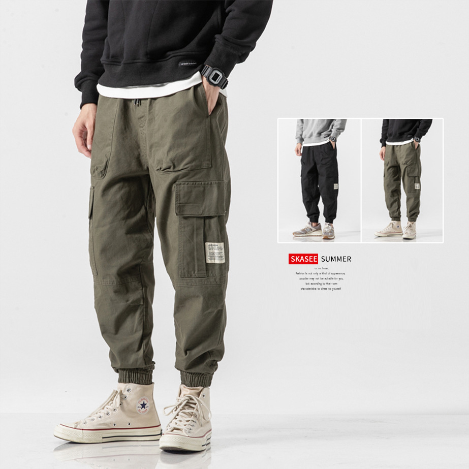 American Style Retro Crock Pants Men's Spring and Autumn Trendy Brand All-match Foot Pants Casual Pants Men's Trendy Neck-up Foot Pants Men's