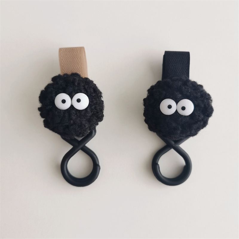 ins style plush small bristle stroller Hook stroller accessories stroller walking baby artifact multifunctional bag hook