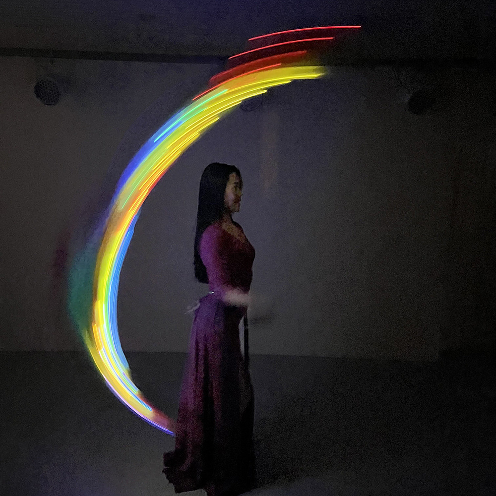 New led creative yarn ball throw ball simulation silk dance ribbon opening ceremony sports meeting props charging