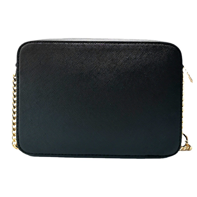 2023 autumn and winter new women's bag cross pattern PU leather bag shoulder crossbody women's bag Korean style chain small square bag fashion