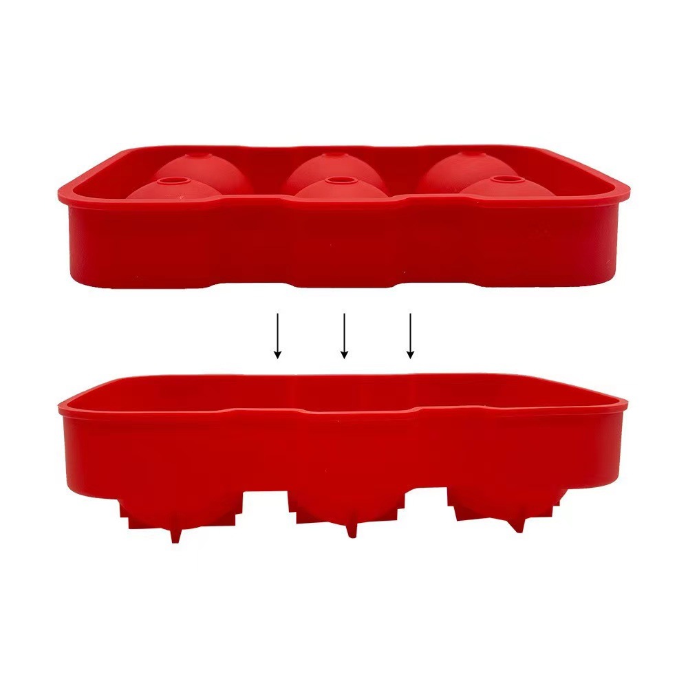 4 grid 6 grid round ice hockey mold whiskey ice hockey ice box creative silicone round silicone ice box ice making
