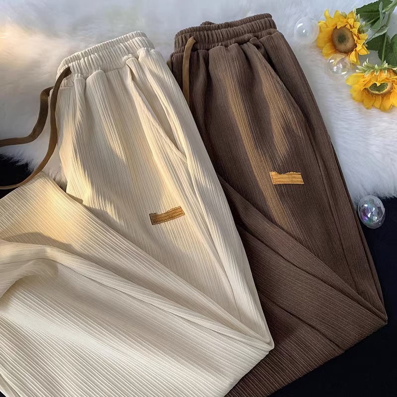 Ice Silk Pants Men's Quick-drying Casual Pants Men's Summer New Arrival Trousers Breathable Loose Men's Pants Draping Wide-leg Pants for Boys