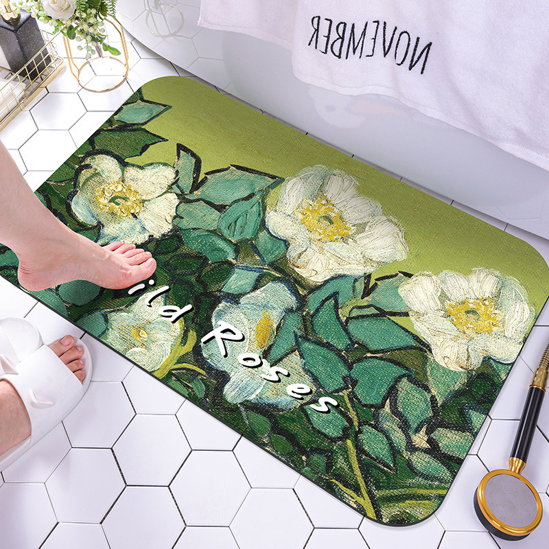 Diatom mud absorbent floor mat soft mat toilet toilet door floor mat bathroom carpet bathroom non-slip quick-drying floor mat
