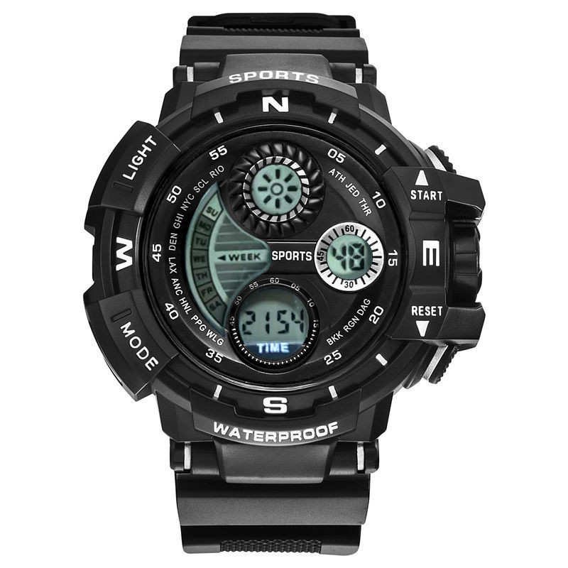 Manufacturers wholesale men's outdoor Korean fashion explosions large dial Sports men's and women's students waterproof children's electronic watch