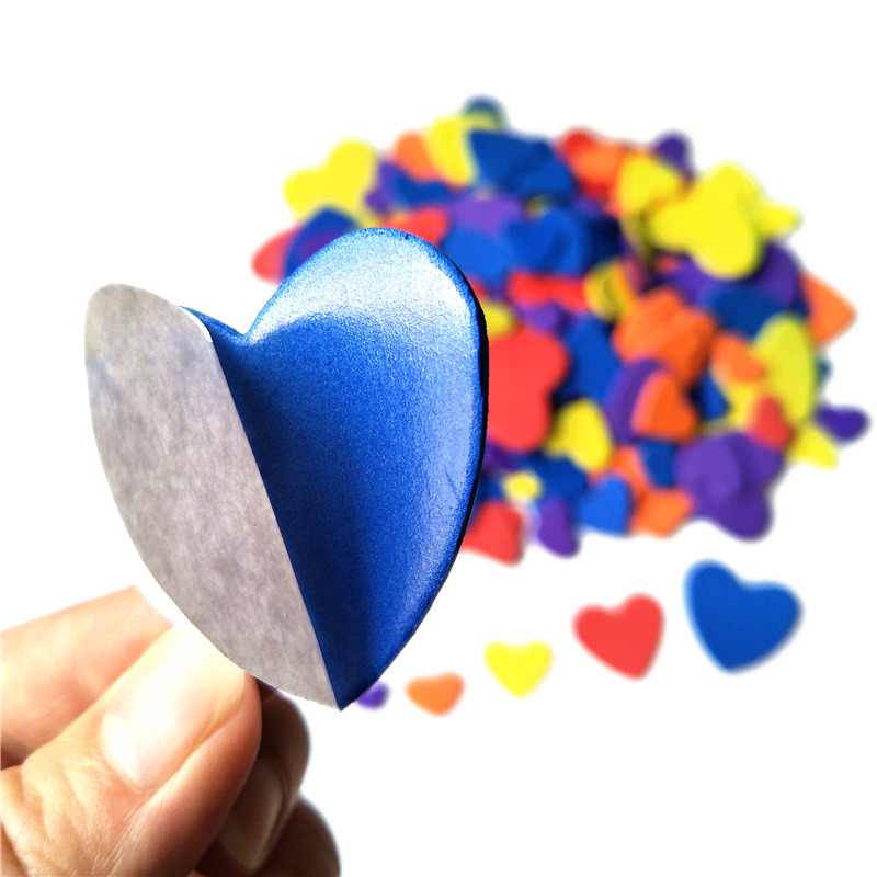 Various specifications heart-shaped patch EVA foam sticker toy color Heart Children's DIY making material sponge sticker