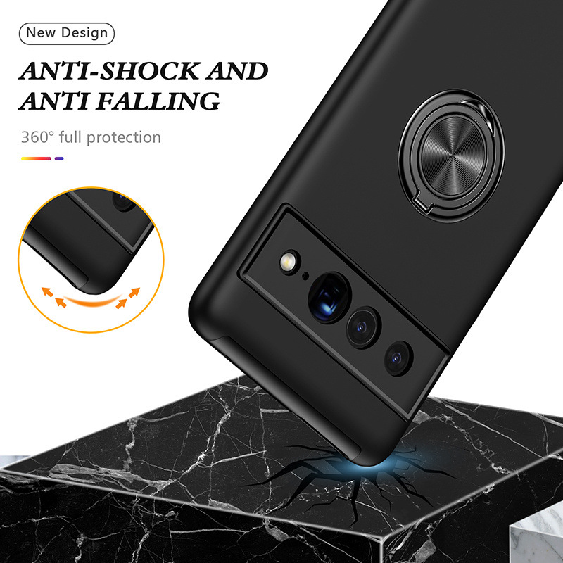 Suitable for Google Pixel 7Pro Frosted Ring Drop-resistant Phone Case Pixel 9A Hidden Gods Ring Protective Cover