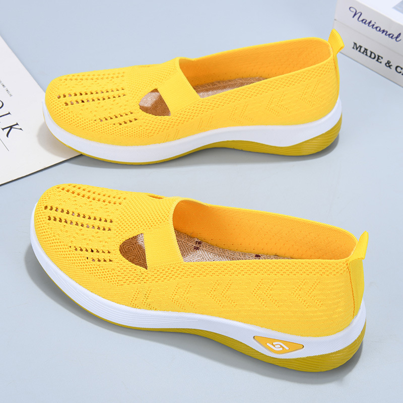 Shoes Women's 2024 New Women's Shoes Casual Mother Shoes Socks Mesh Shoes Soft-soled sneaker Women