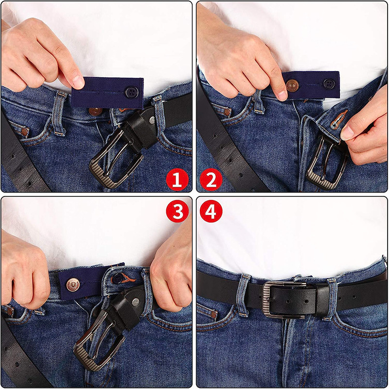 Retail Amazon in stock cotton waist extension button pants belt extension belt jeans extension expansion belt device